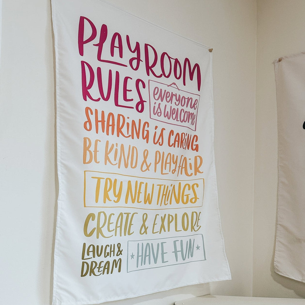 Playroom Rules Banner