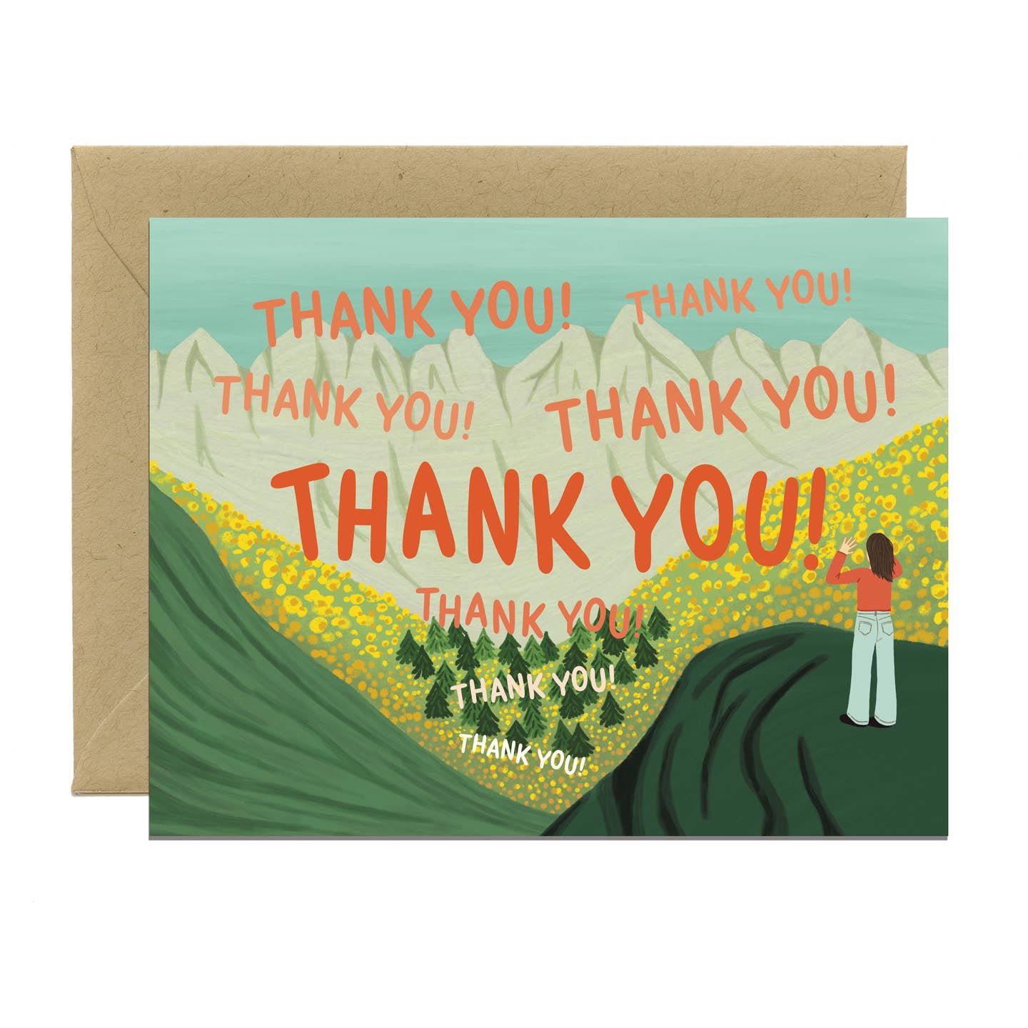 Mountains Echo Thank You Card