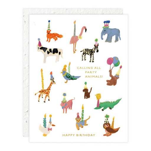 Calling All Party Animals Birthday Card