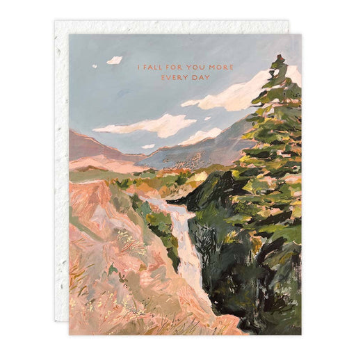 Waterfall Fall for You More Every Day Card