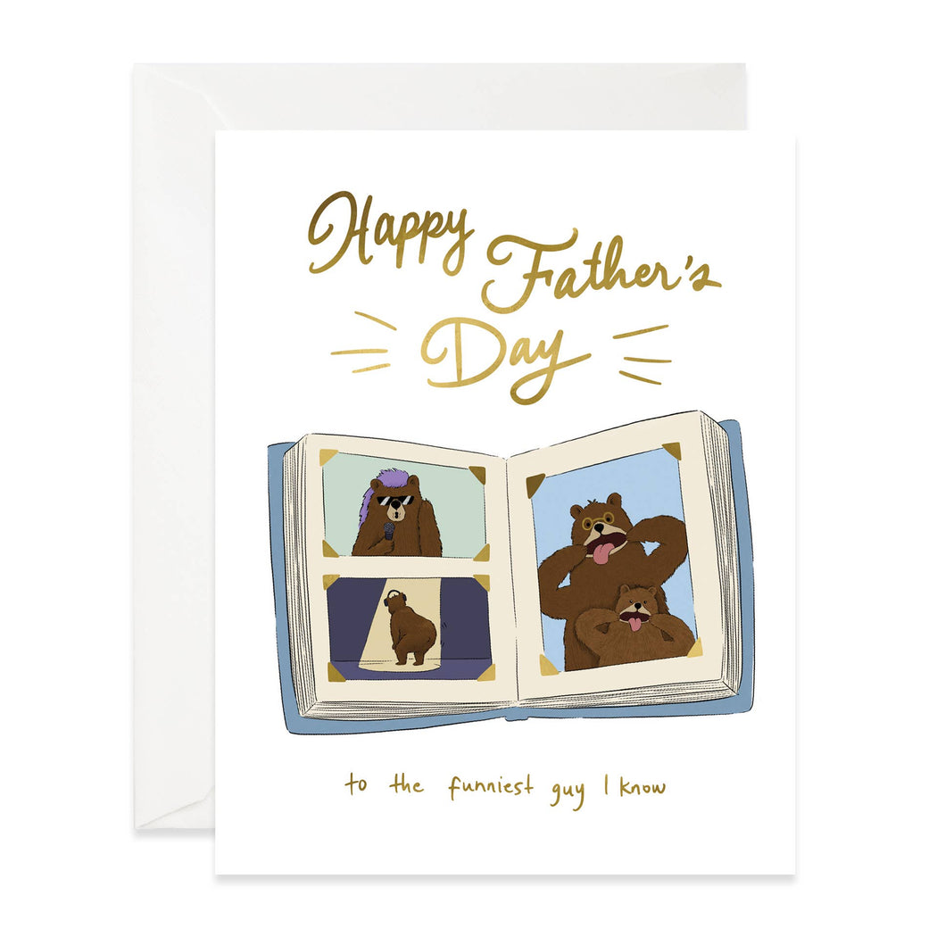 Bear Photo Album Funniest Guy Fathers Day Card