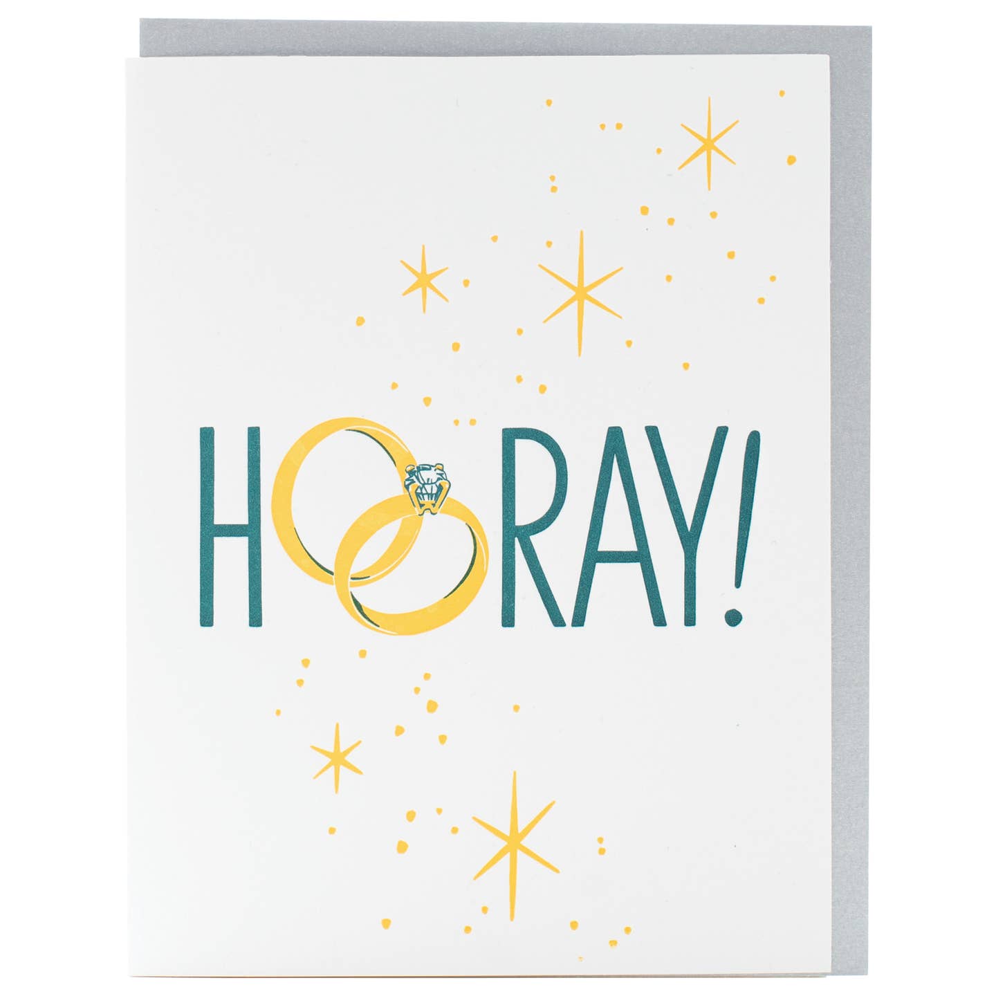 Hooray Engagement Wedding Rings Card