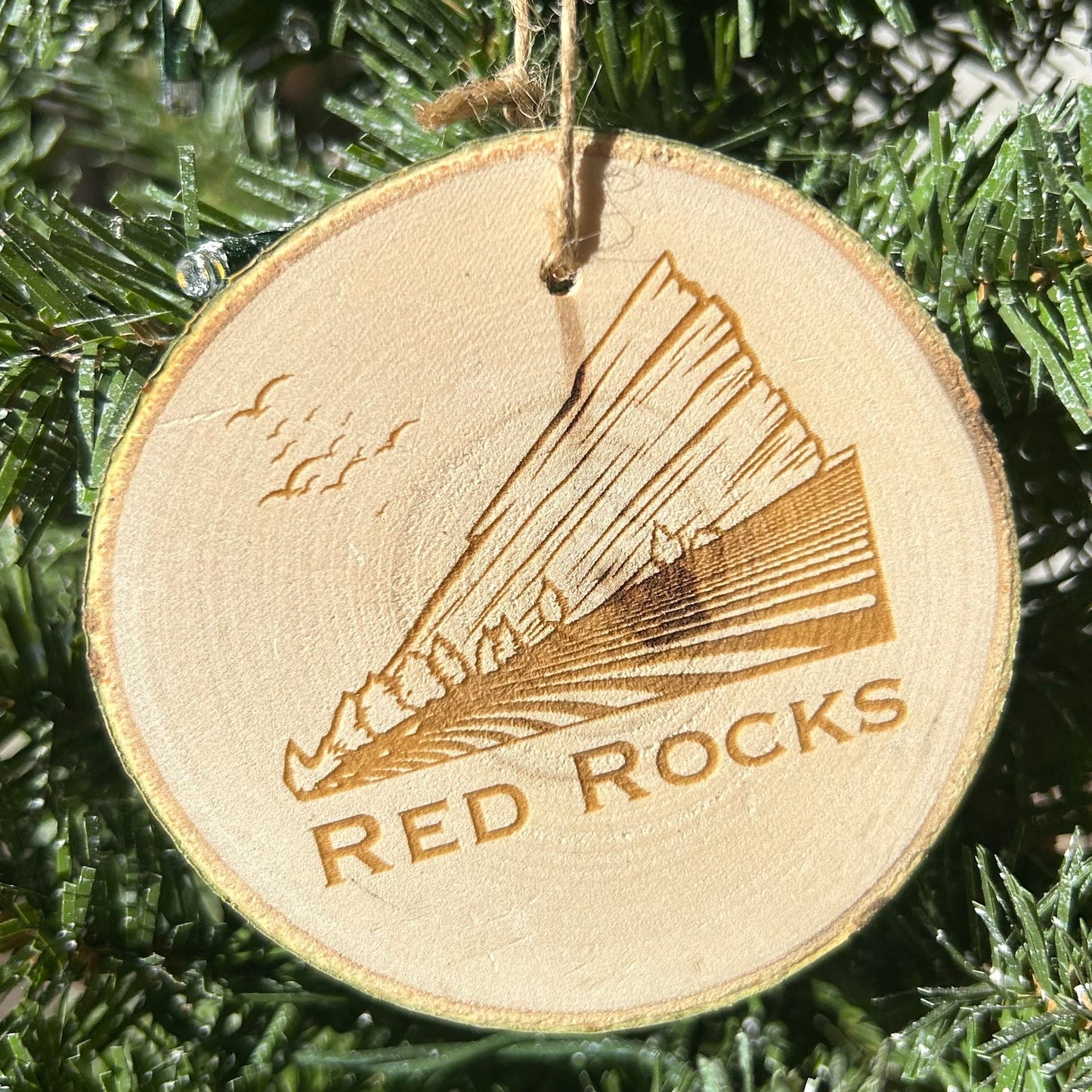 Red Rocks Aspen Wood Ornament