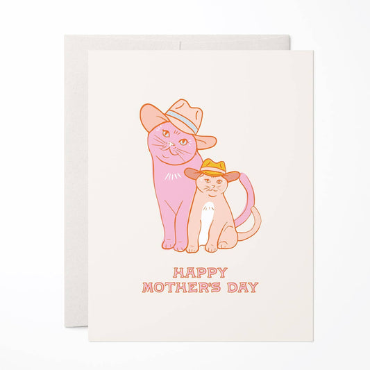 Cats in Cowboy Hats Mothers Day Card