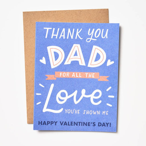 Thank You Dad for All the Love Valentines Card