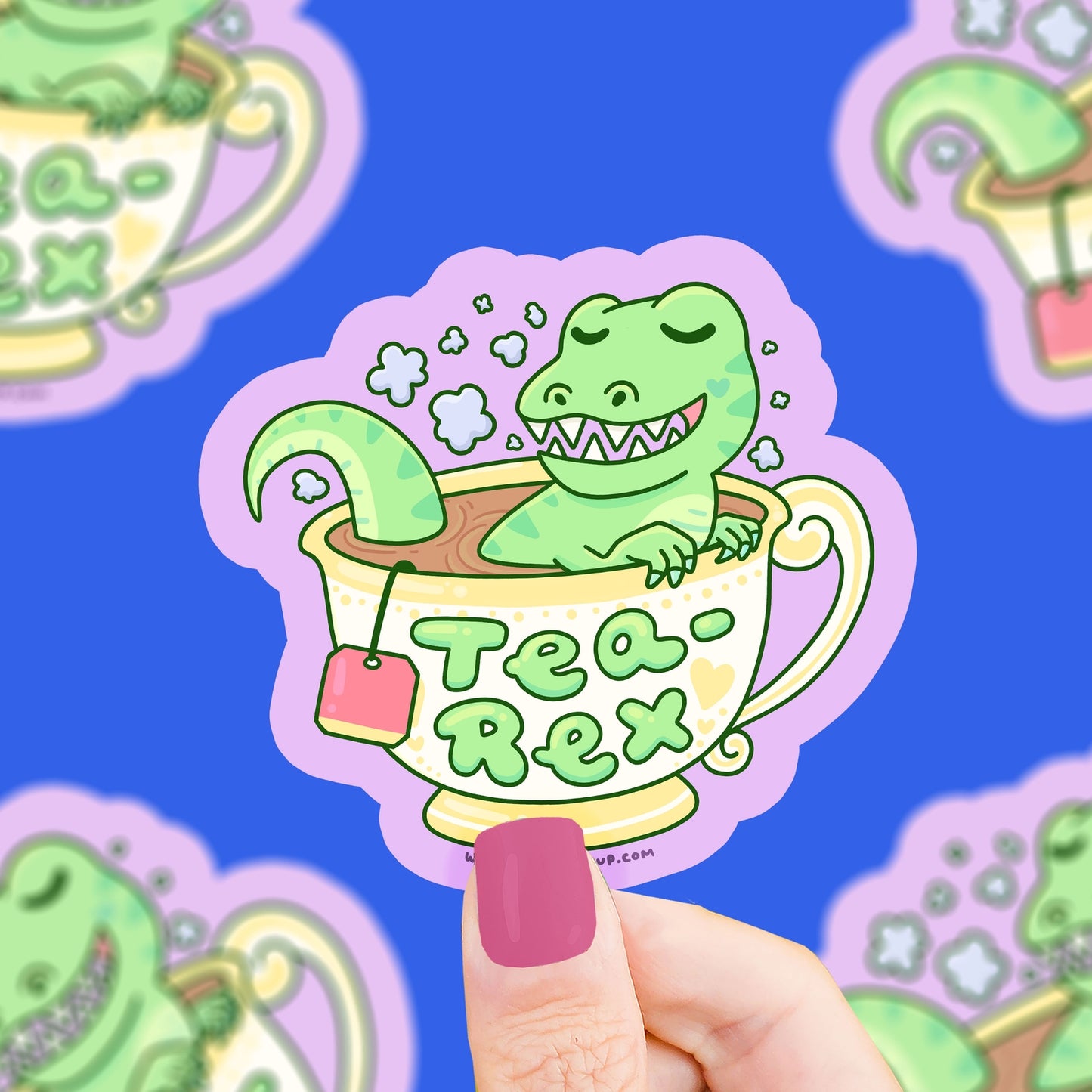 Tea Rex Dino Tea Vinyl Sticker
