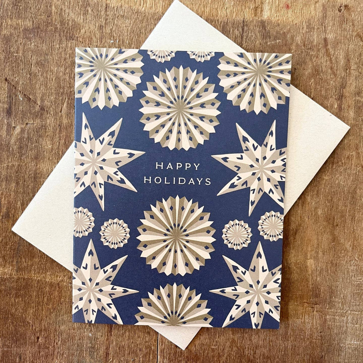 Happy Holidays Paper Stars Card