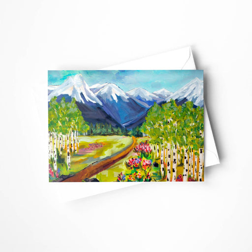 Rocky Mountain Landscape Blank Card