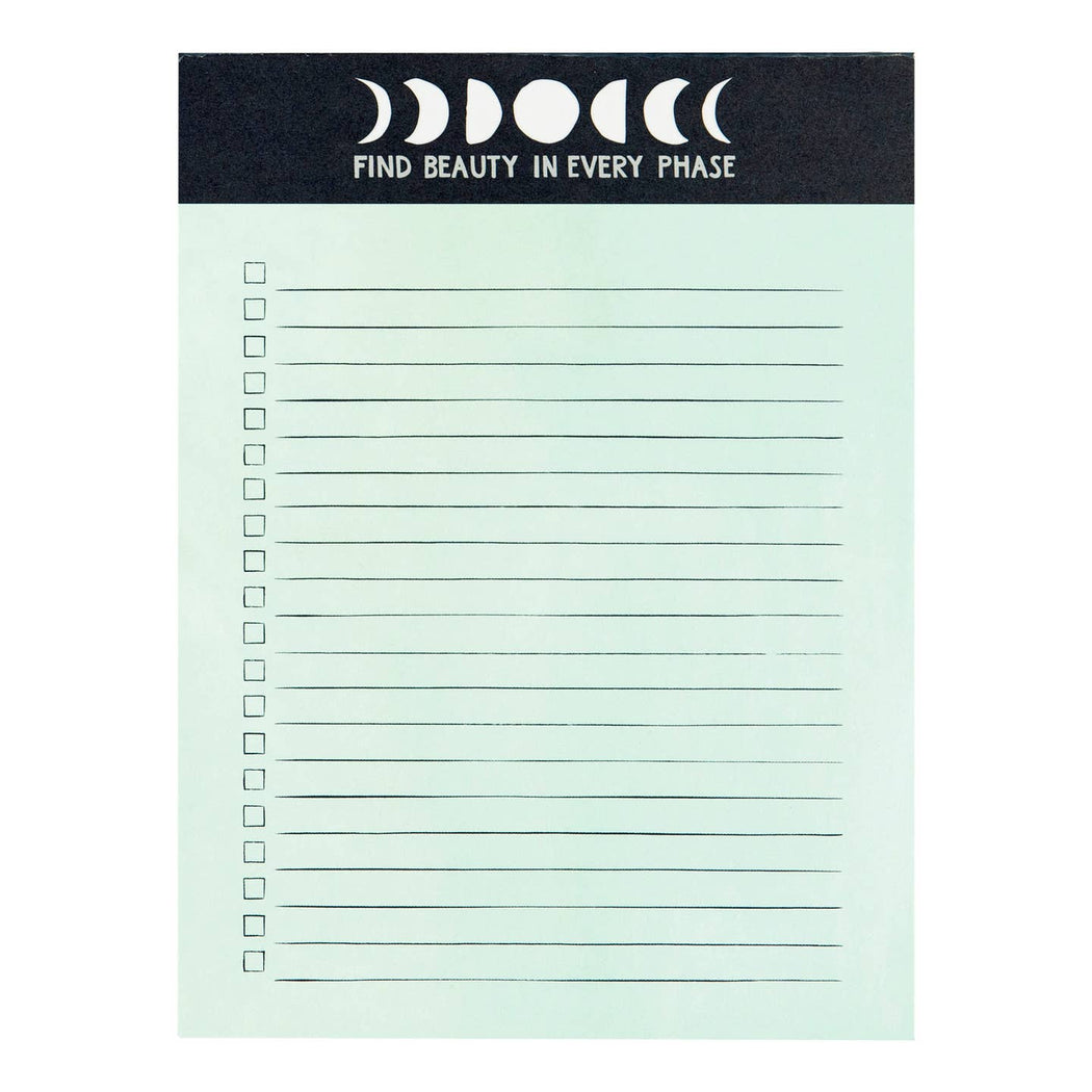 Find Beauty in Every Phase Moon Notepad