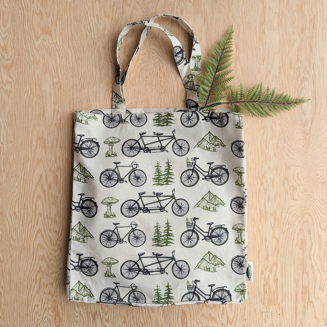 Bicycle Adventure Cotton Tote Bag