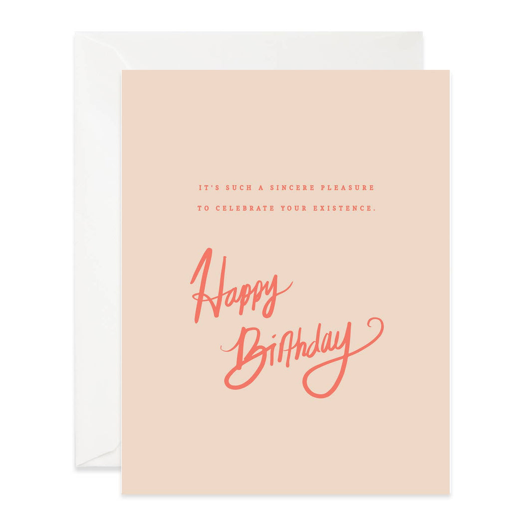 Sincere Pleasure to Celebrate Your Birthday Card