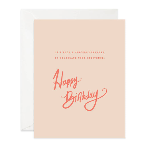 Sincere Pleasure to Celebrate Your Birthday Card