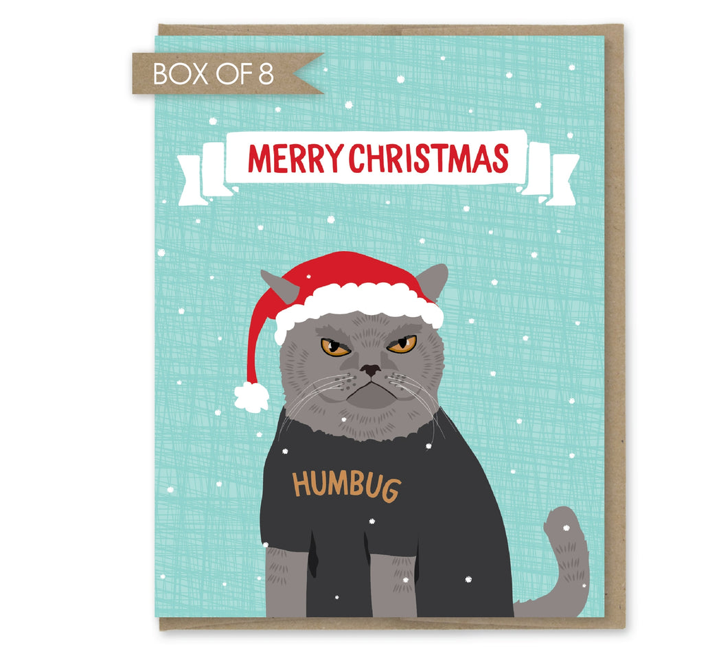 Bah Humbug Cat Christmas Cards