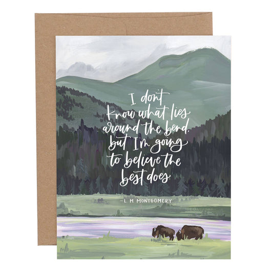 Bison What Lies Around the Bend Montgomery Quote Card