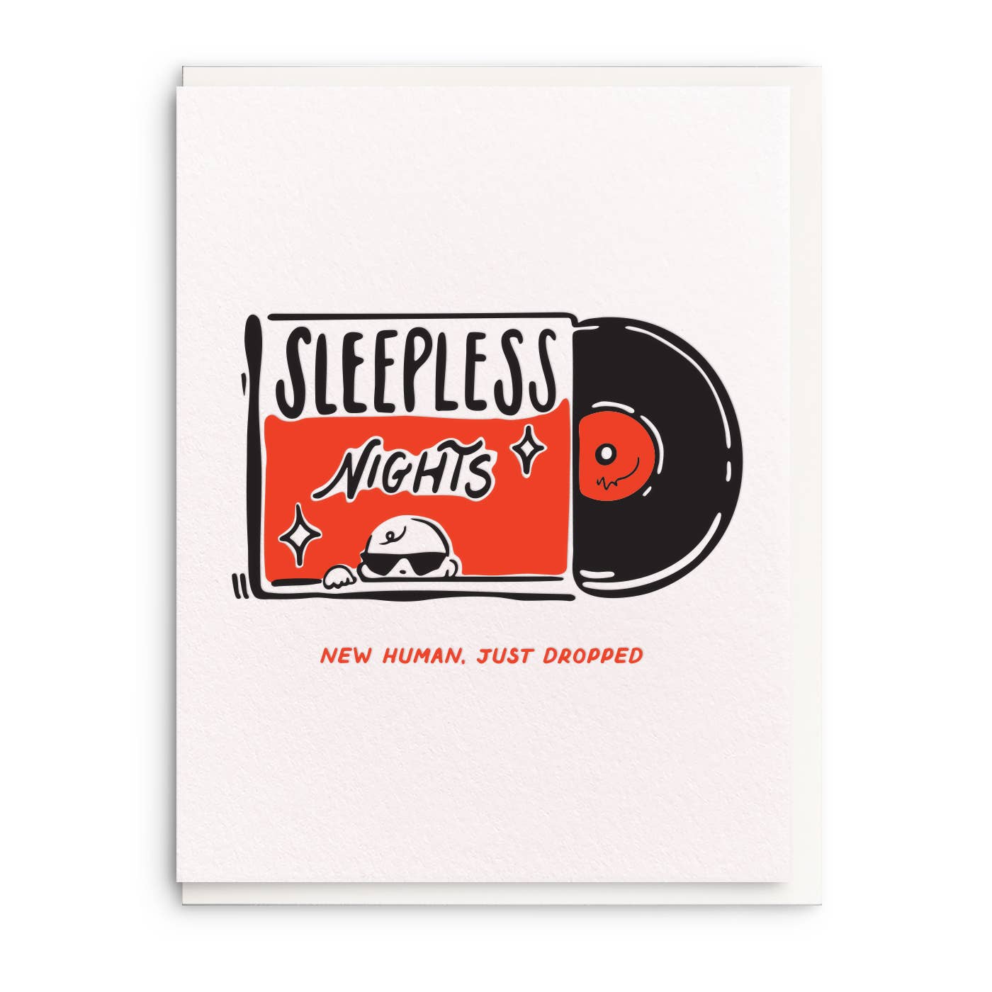 Sleepless Nights New Human Baby Card