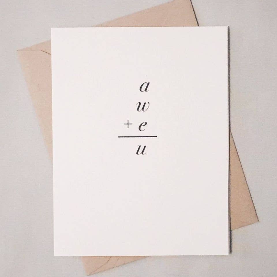 You Are Awesum Math Card