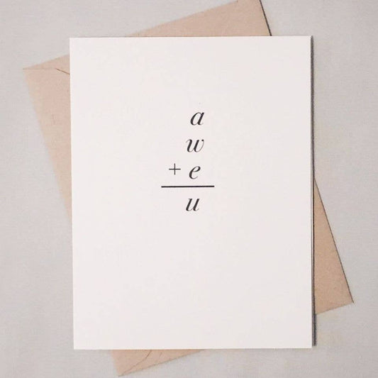 You Are Awesum Math Card