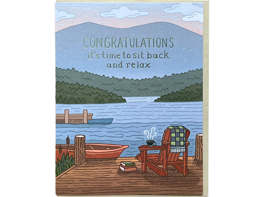 Relax Dock Retirement Card