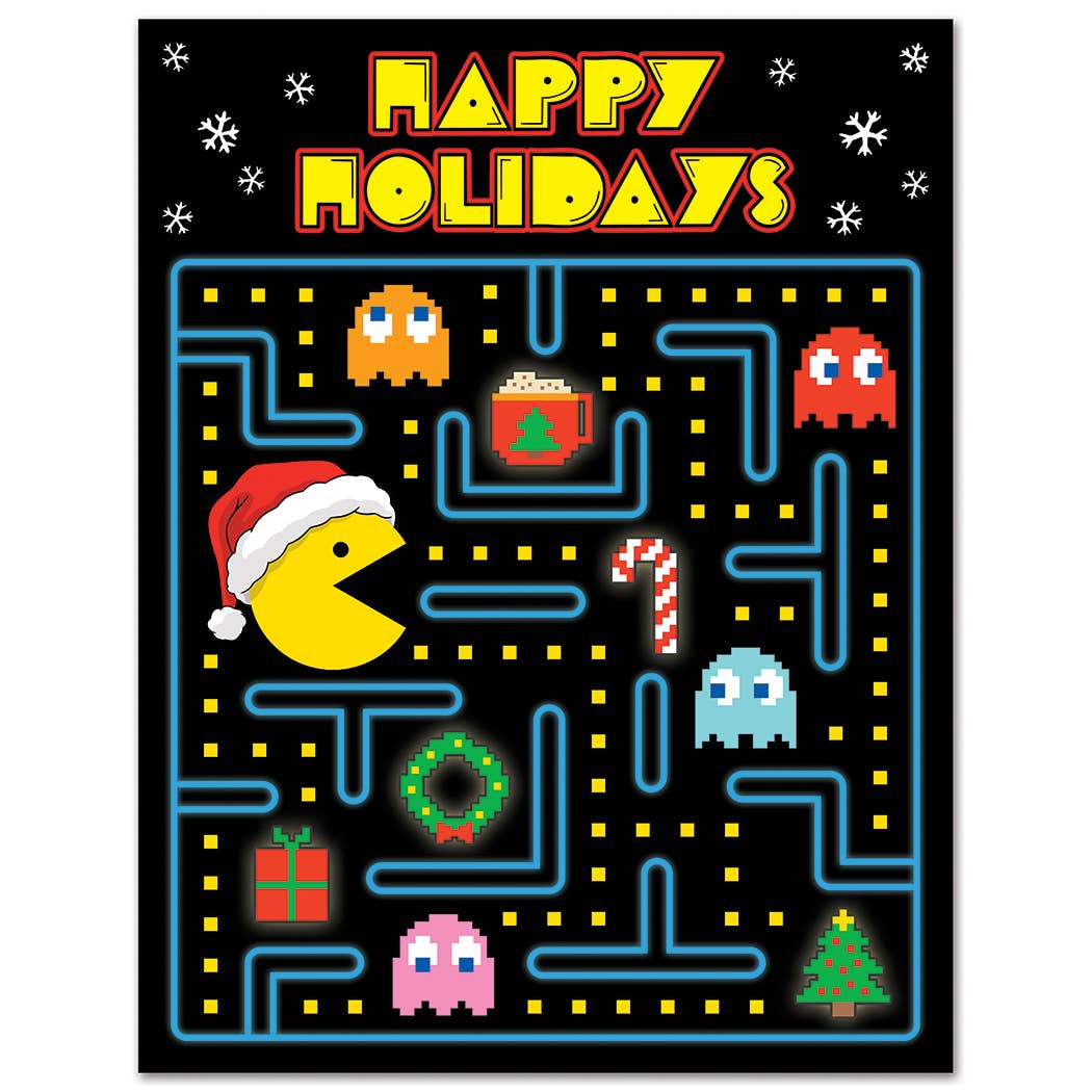 Pacman Happy Holidays Card