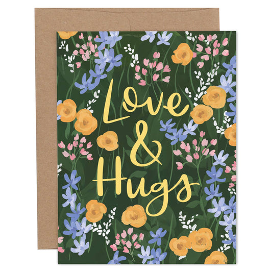 Love & Hugs Floral Sympathy Card