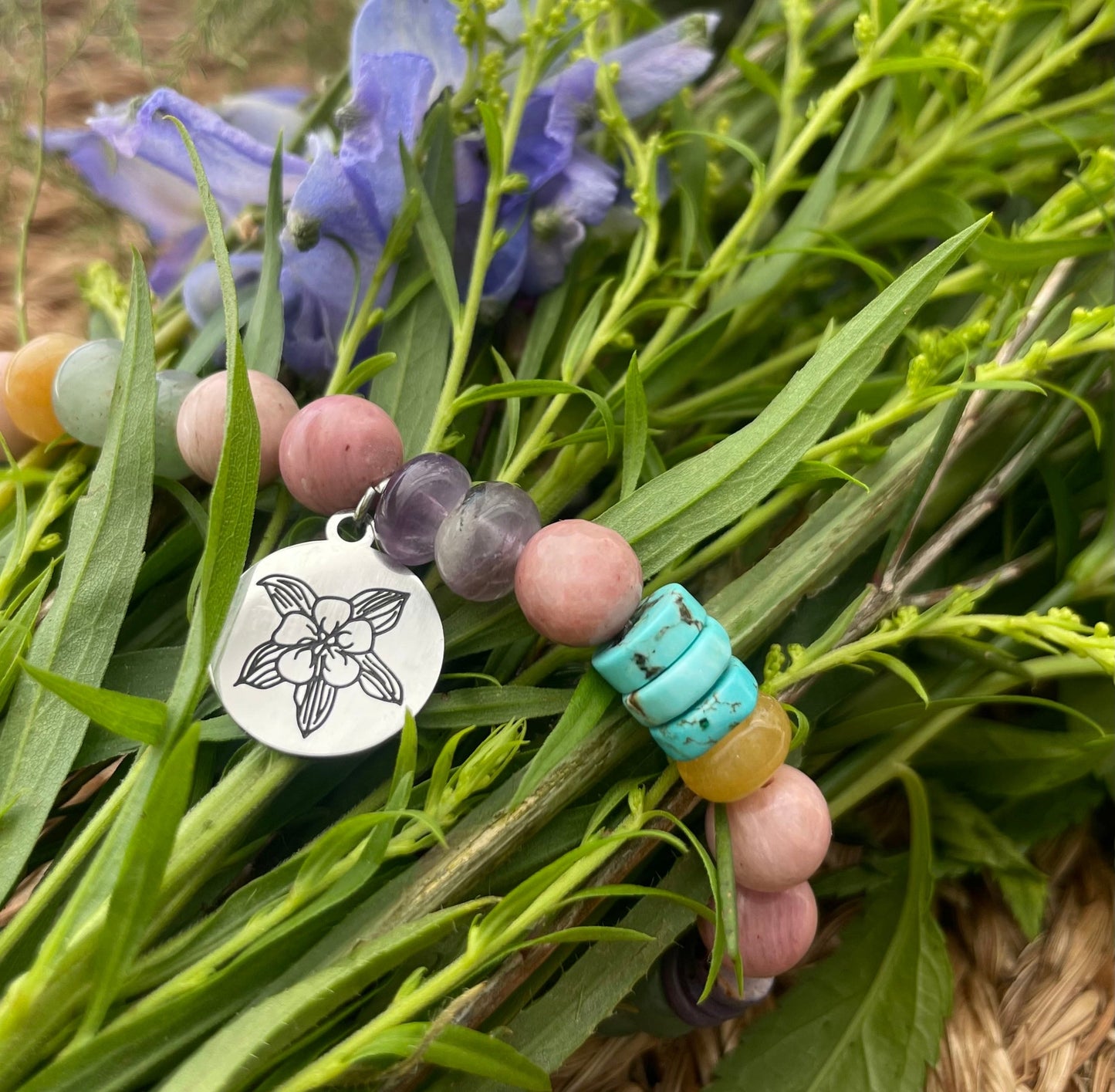 Colorado Wildflowers Gemstone Bracelet