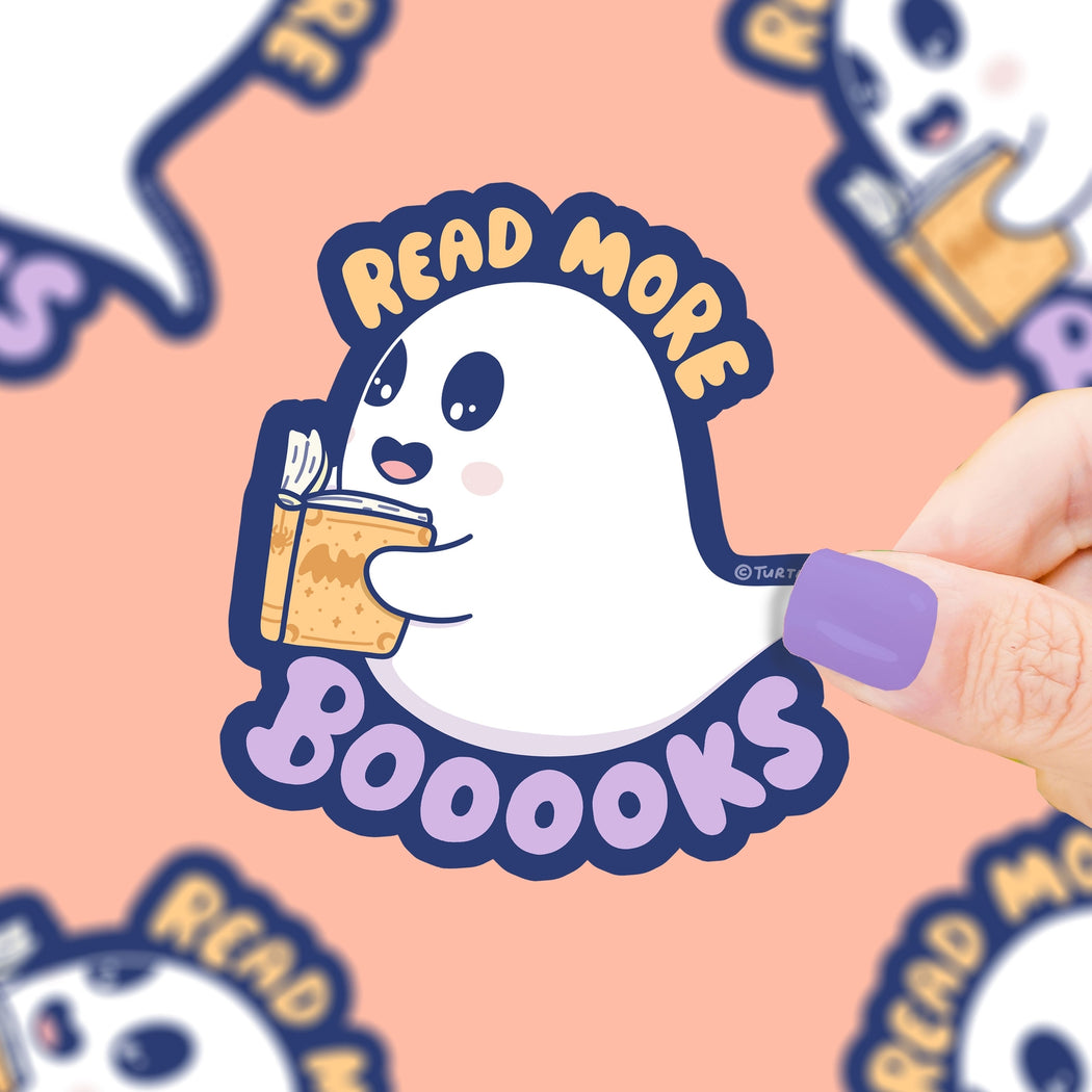 Read More Boooooks Ghost Vinyl Sticker