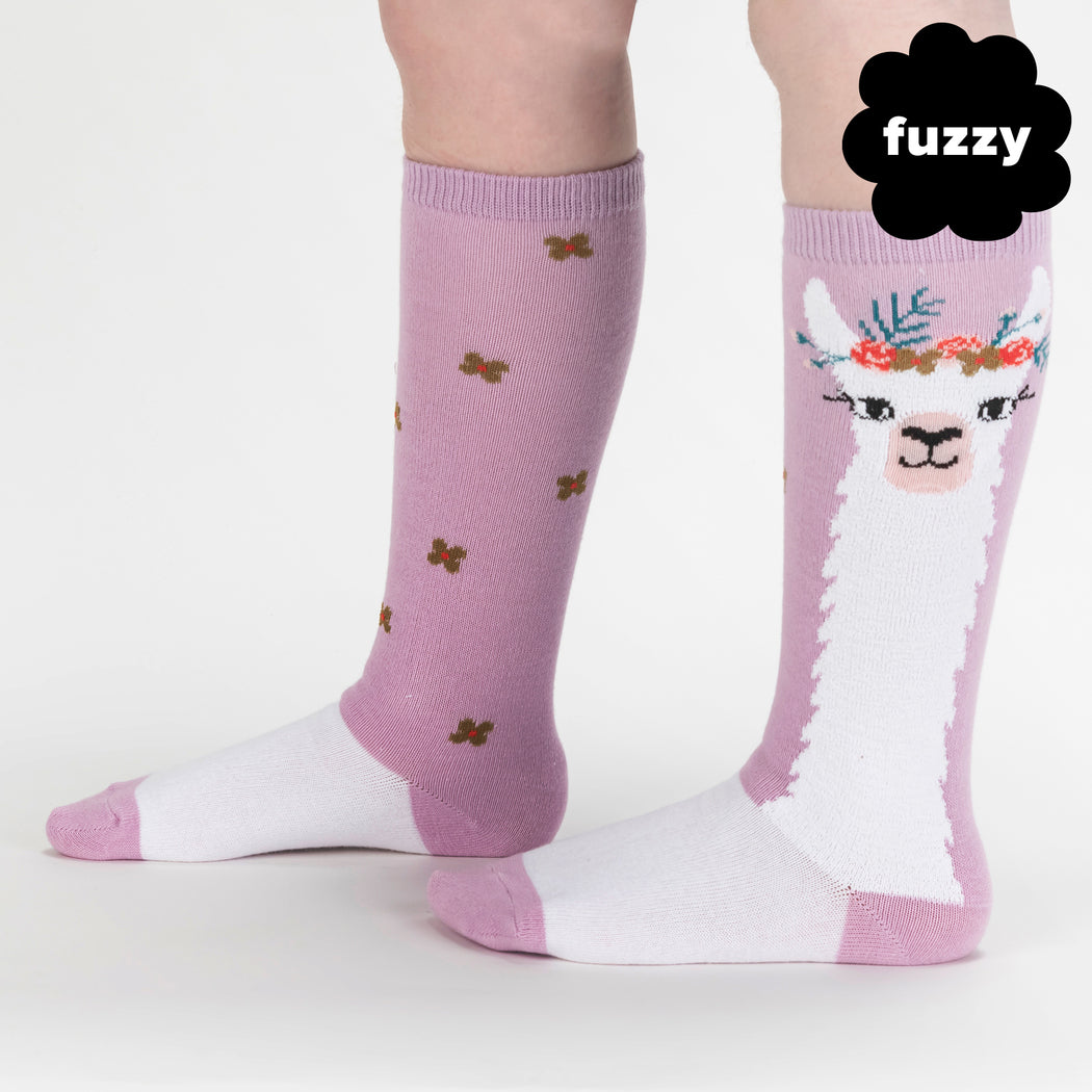 Llama Queen Youth Knee High Socks