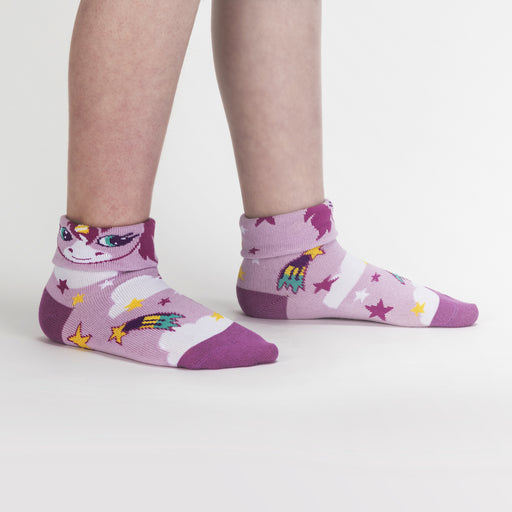 Unicorn Youth Turn Cuff Socks