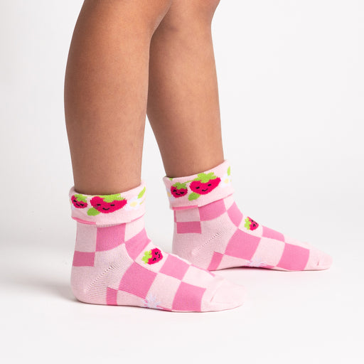 Berry Cute Youth Turn Cuff Socks