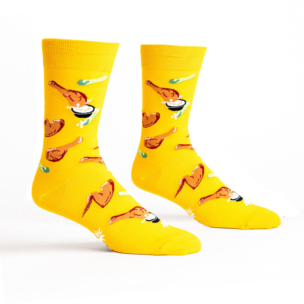 Spread Your Wings & Fry Men's Crew Socks