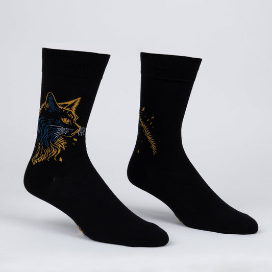 Night Cat Men's Crew Socks