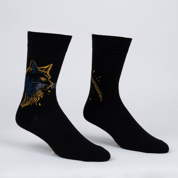 Night Cat Men's Crew Socks