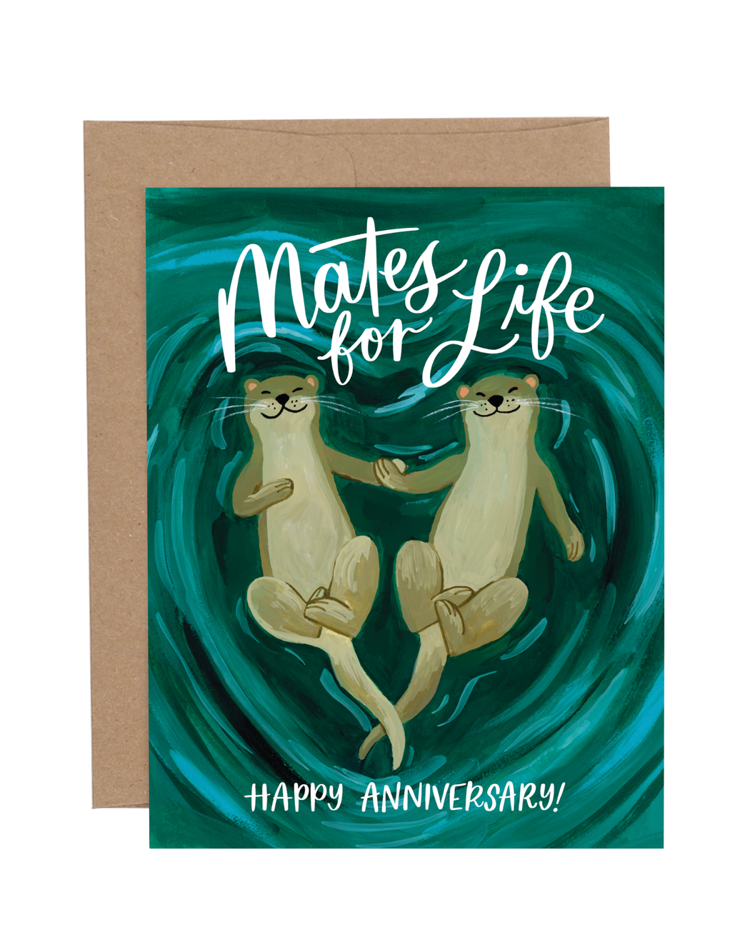 Otters Anniversary Mates for Life Card