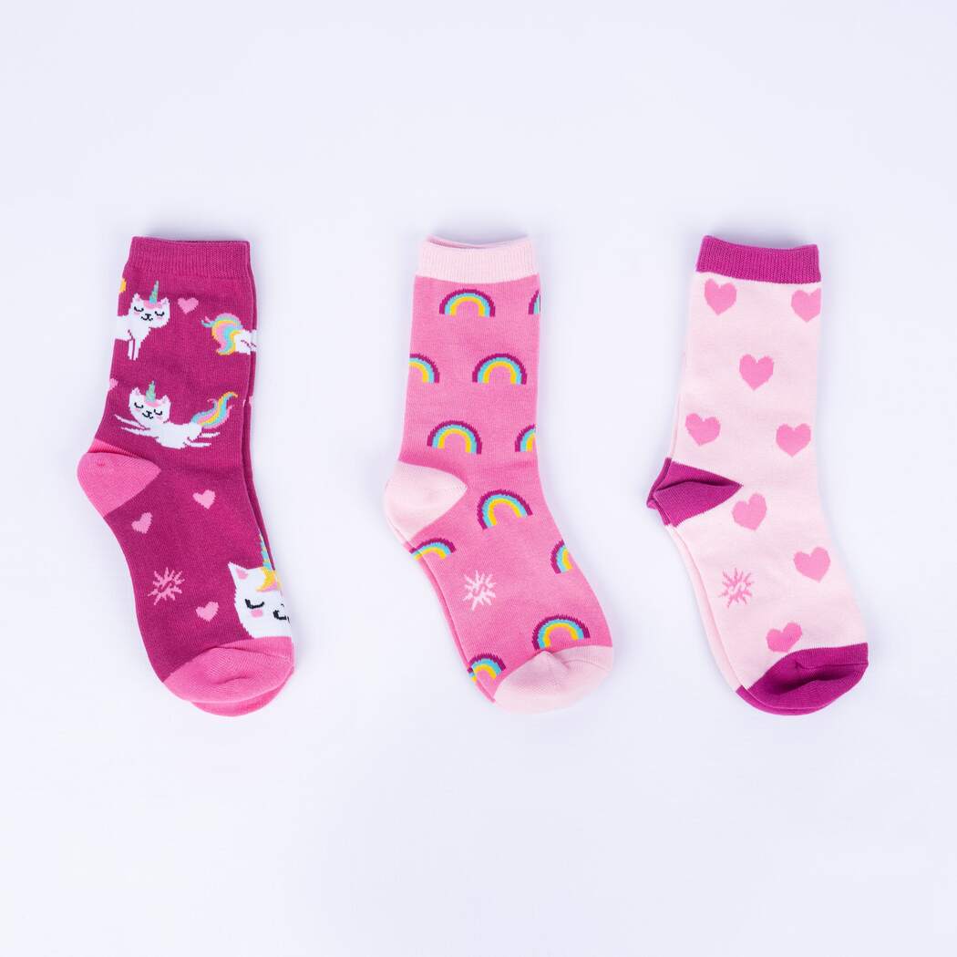 Look at Meow Youth Crew Pack of Socks