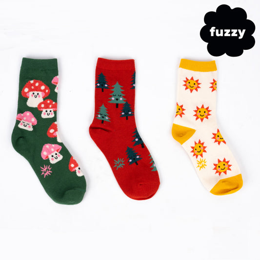 Mellow Mushrooms Junior's Crew Pack of Socks