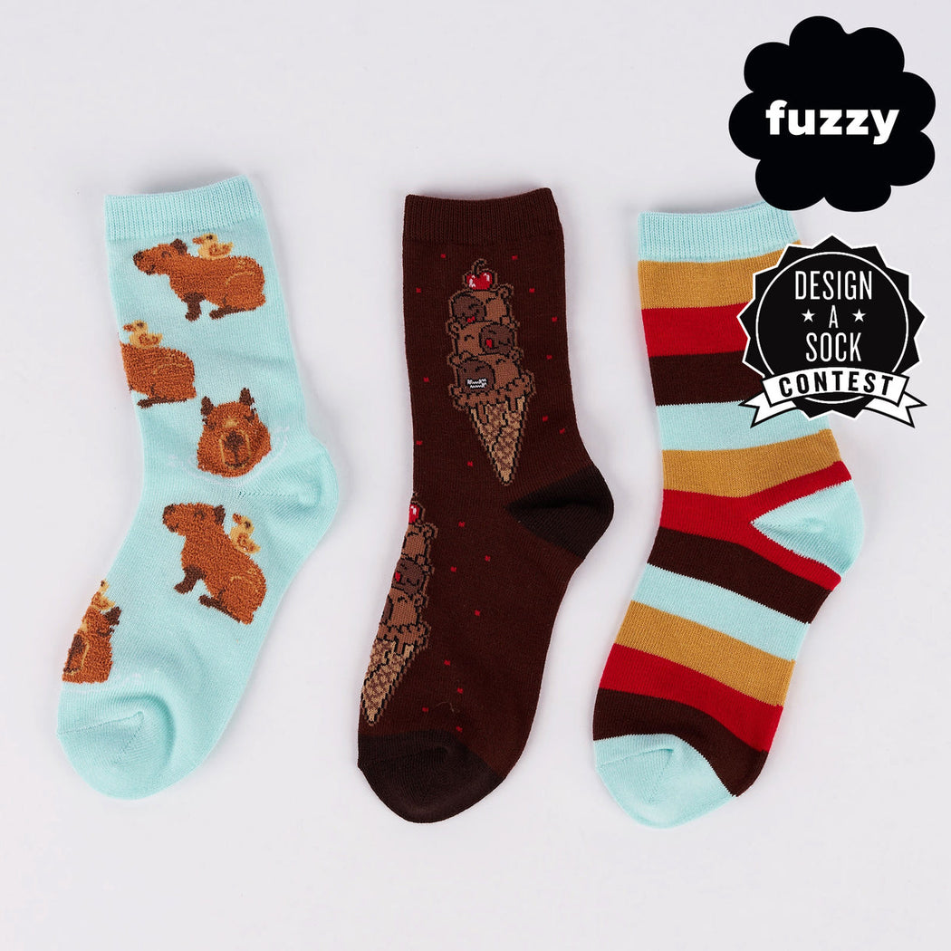 HappyBara Junior's Crew Pack of Socks