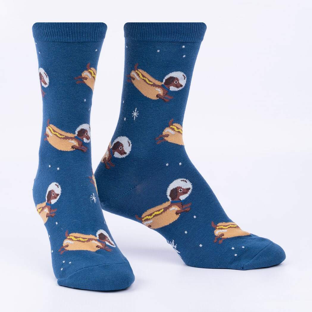 Weiner Dogs In Space Women's Crew Socks