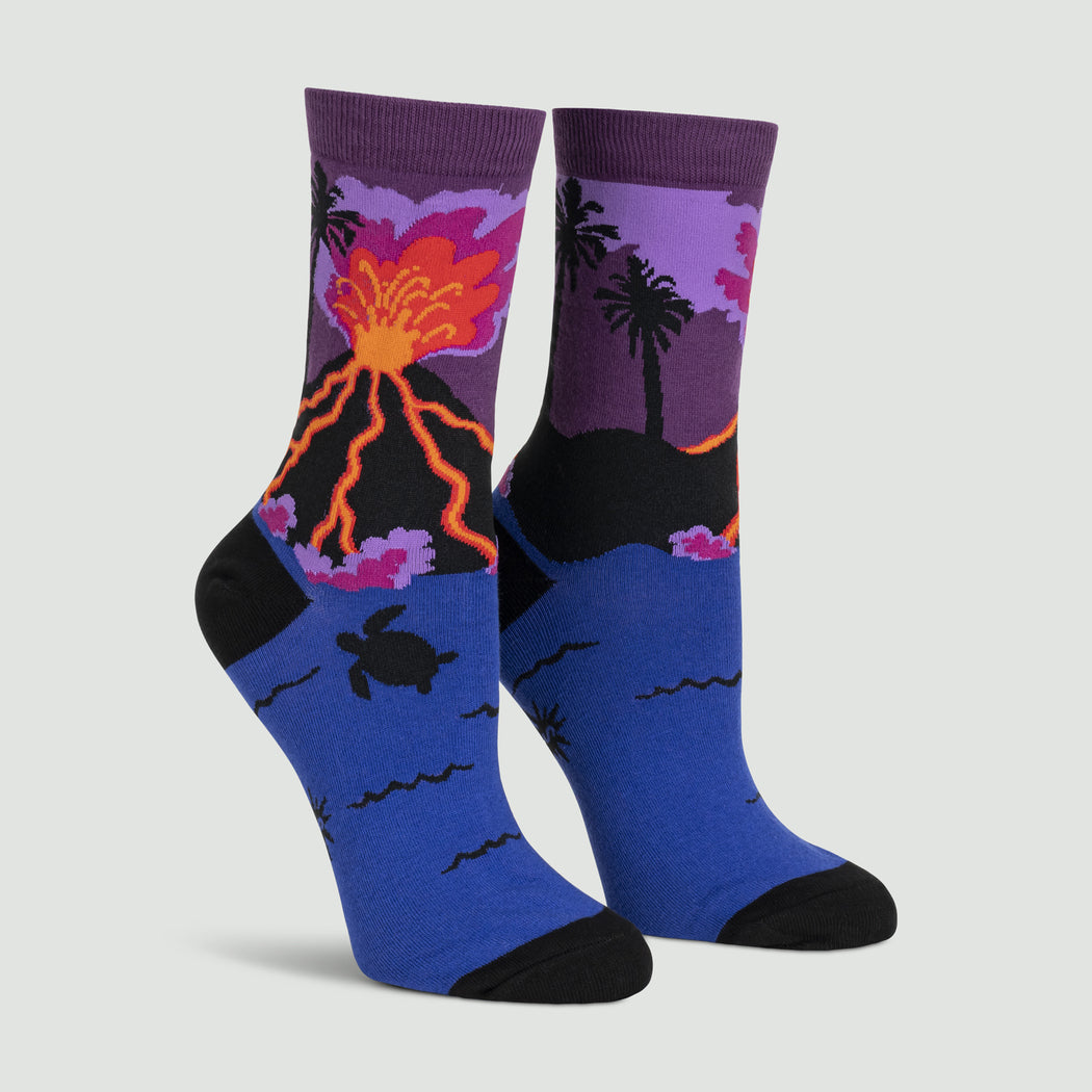 Volcanoes Women's Crew Socks