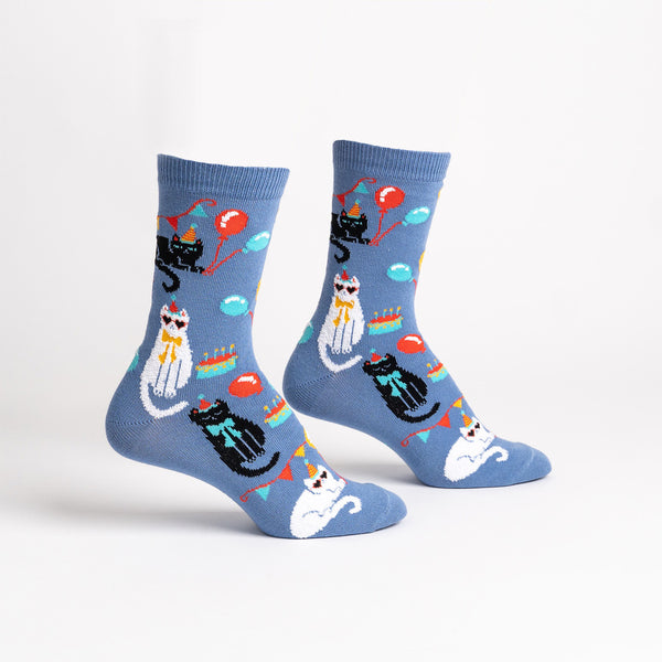A Purr-fect Day Cats Women's Crew Socks