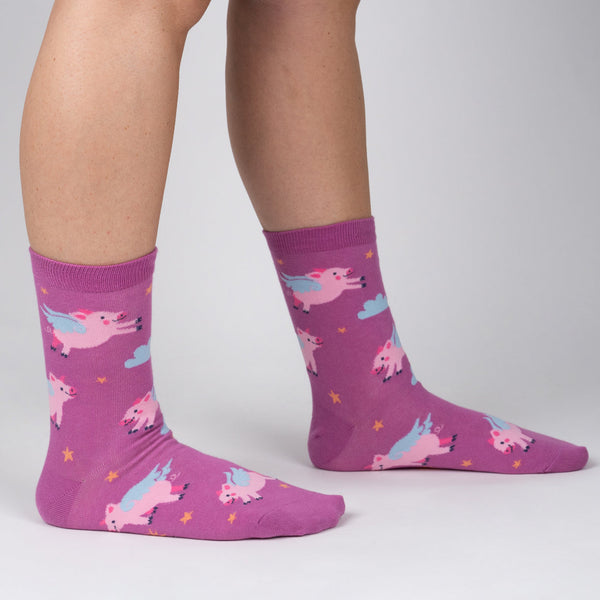 When Pigs Fly Women's Crew Socks