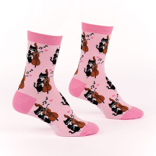 Mewsic to My Ears Women's Crew Socks