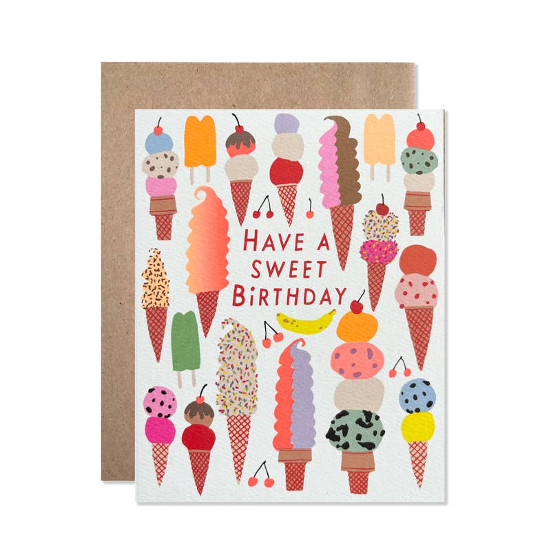 Ice Cream Sweet Birthday Card