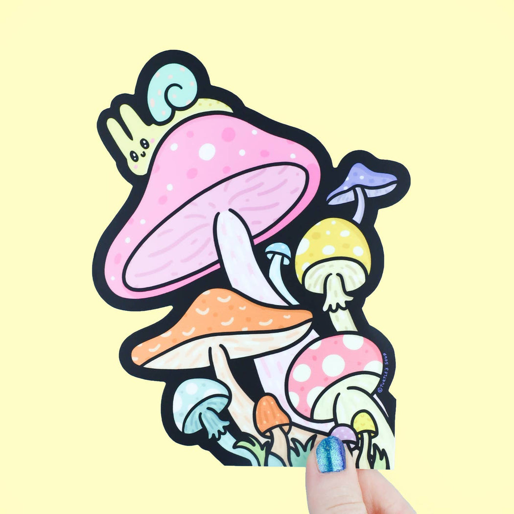 Large Mushroom Patch Bumper Sticker