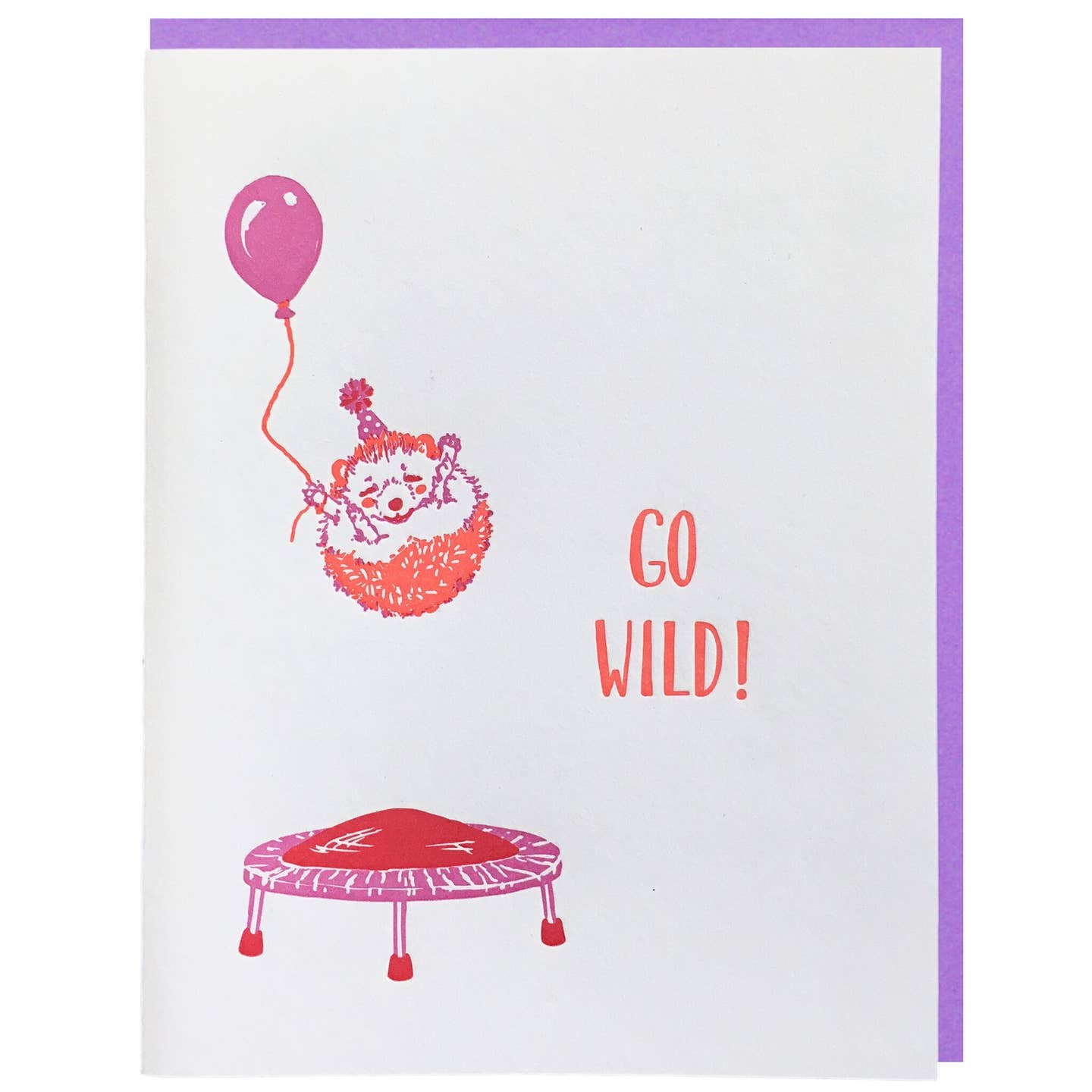 Hedgehog Go Wild Birthday Card