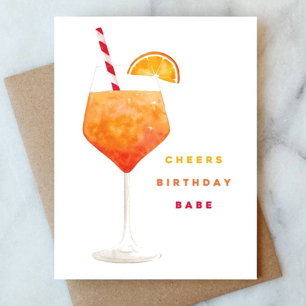 Cheers Birthday Babe Cocktail Card