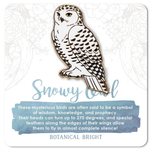 Snowy Owl Enamel Pin