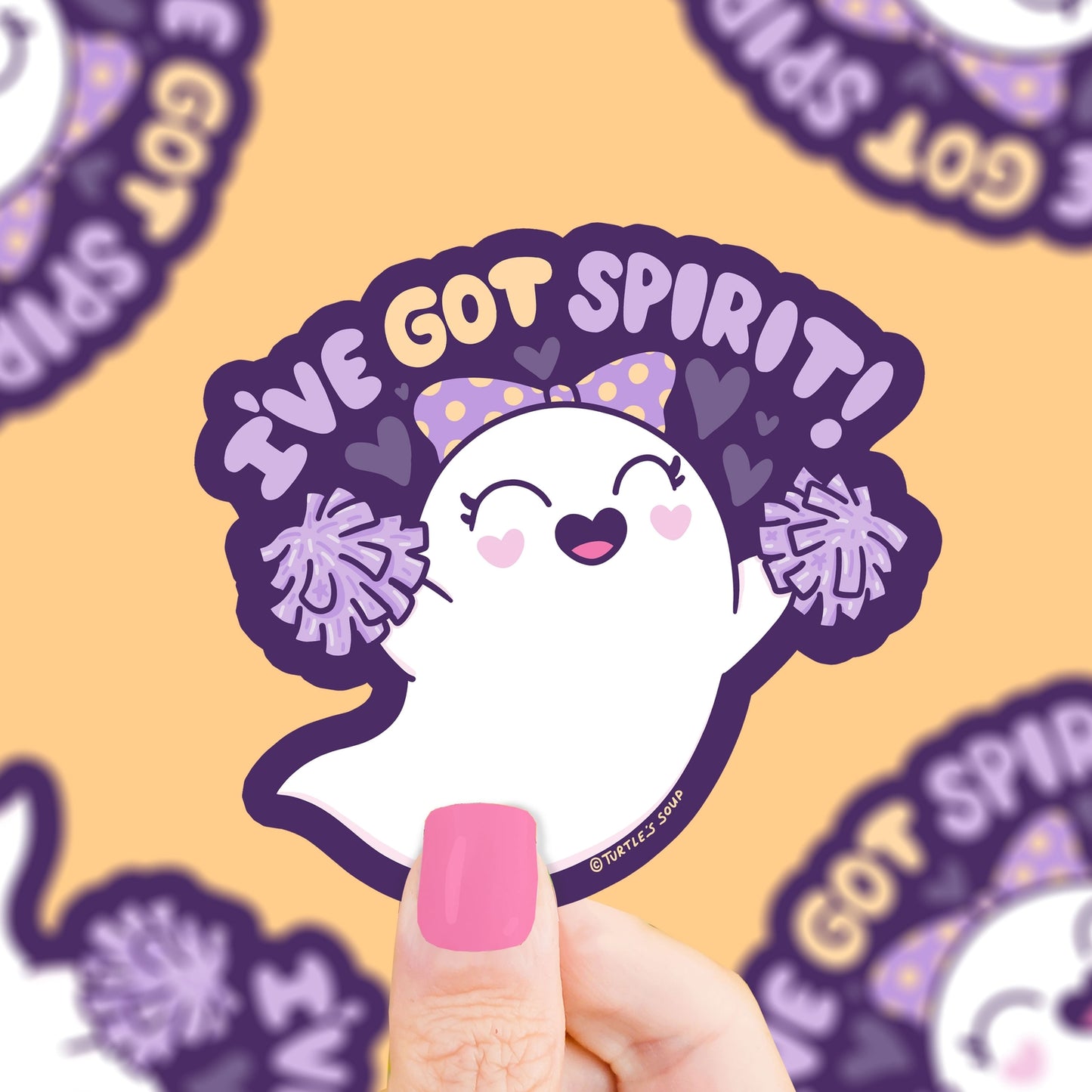 Ive Got Spirit Cheerleader Ghost Vinyl Sticker