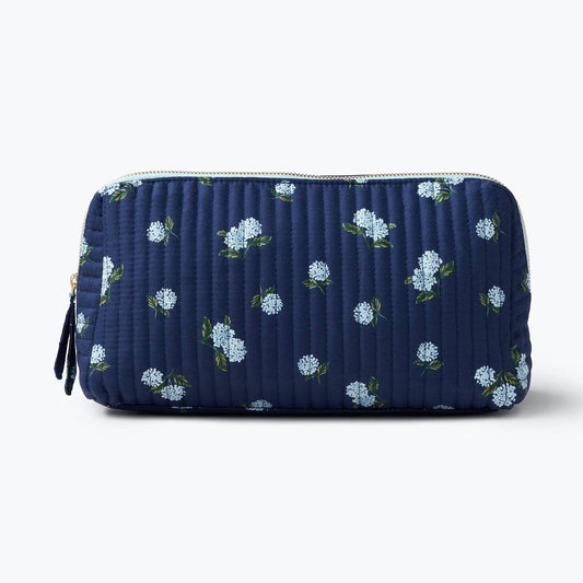 Ditsy Hydrangea Quilted Cosmetic Pouch