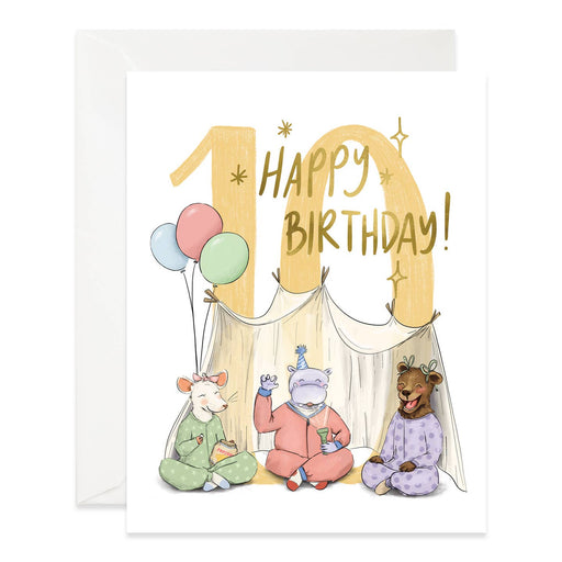 Slumber Party 10th Birthday Card