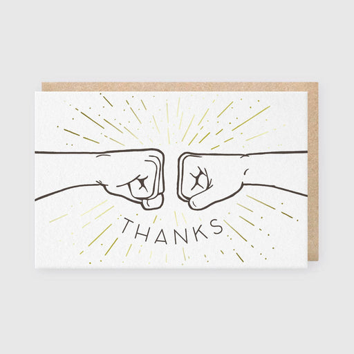 Fist Bump Thanks Card